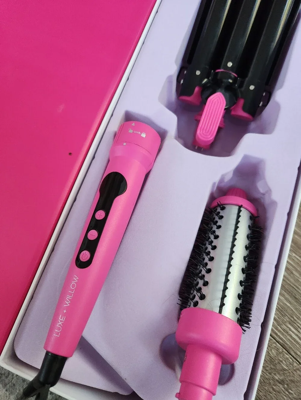 Pink Thermal Brush & Triple Barrel Styler